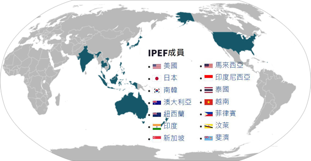 印太經濟架構(IPEF)成員國