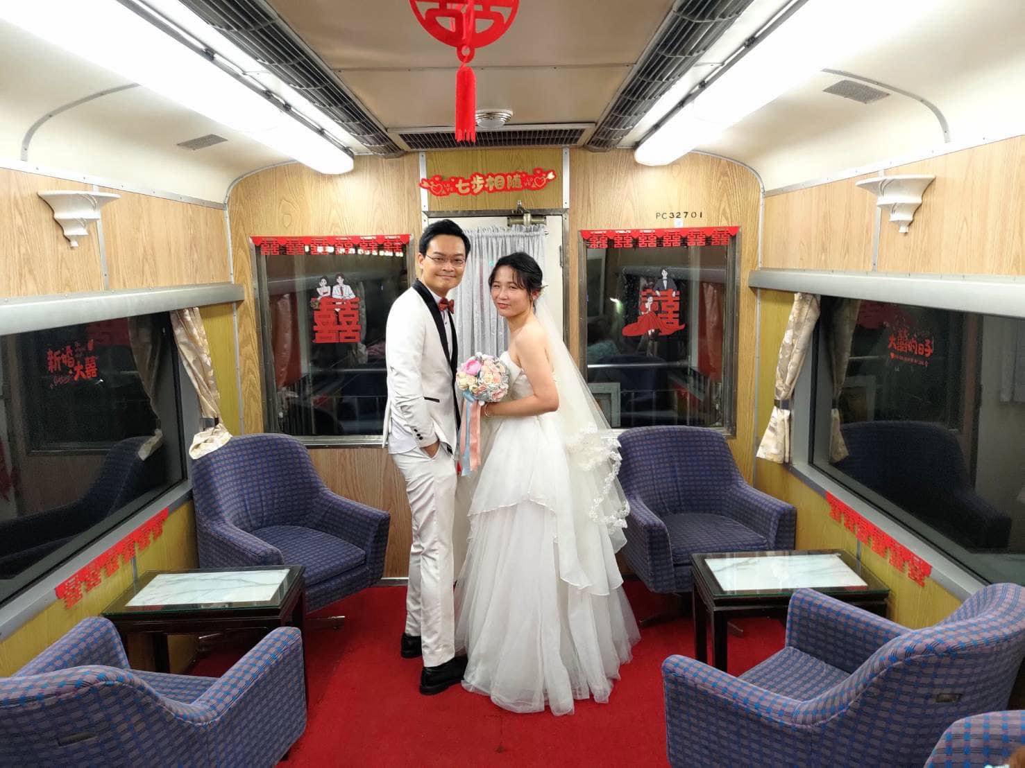 「臺鐵列車」婚禮：香港鐵道作家包下專開火車為結婚禮車