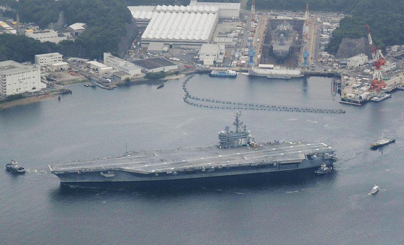 美核子航空母艦 10月參加韓美聯合軍演