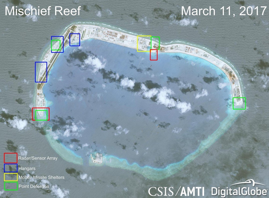 美艦駛近美濟礁 中國指責侵犯主權