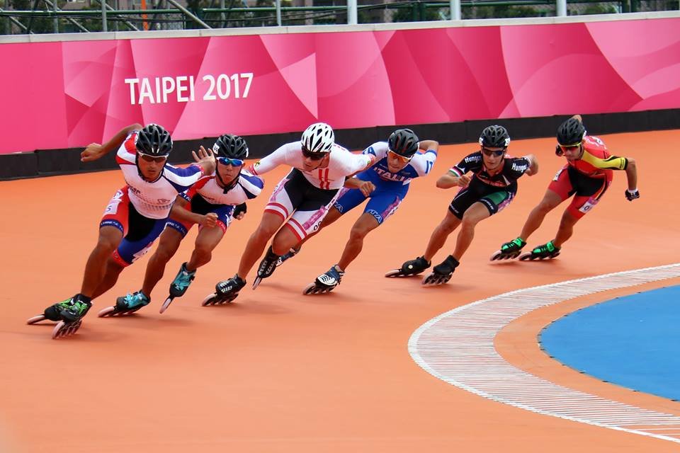 滑輪溜冰男女千公尺爭先 台灣選手均入決賽