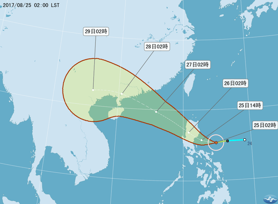 颱風帕卡形成 花東南部週六日有雨