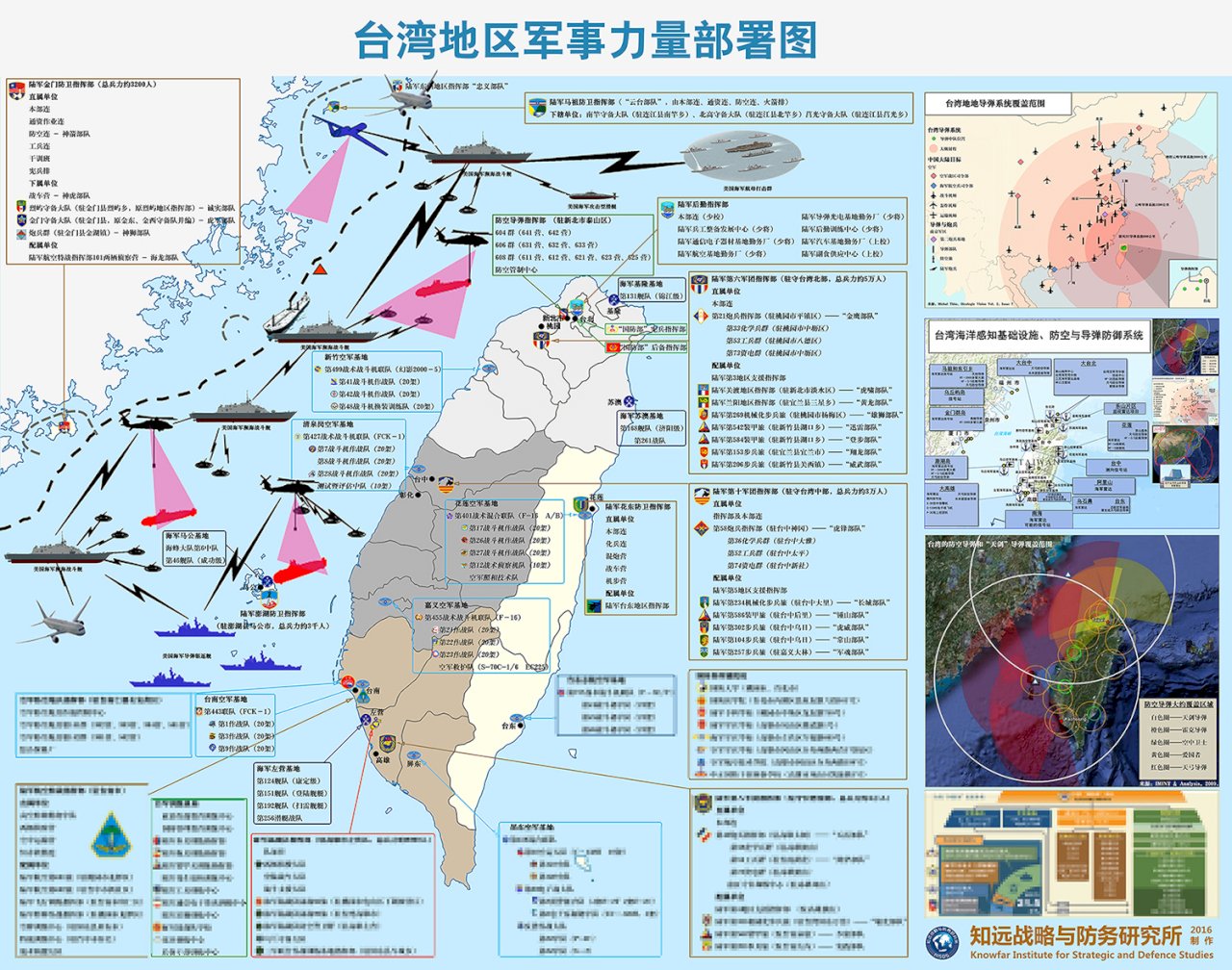 中國機構發售台灣軍力部署圖 內容詳盡