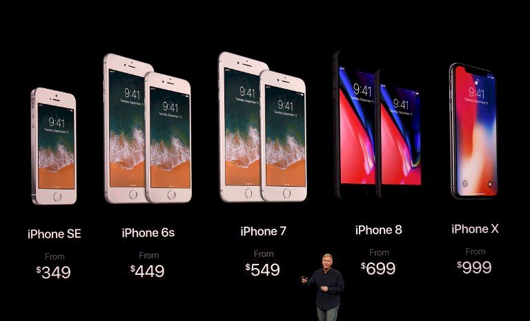 最頂級手機iPhone X 起跳價999美元