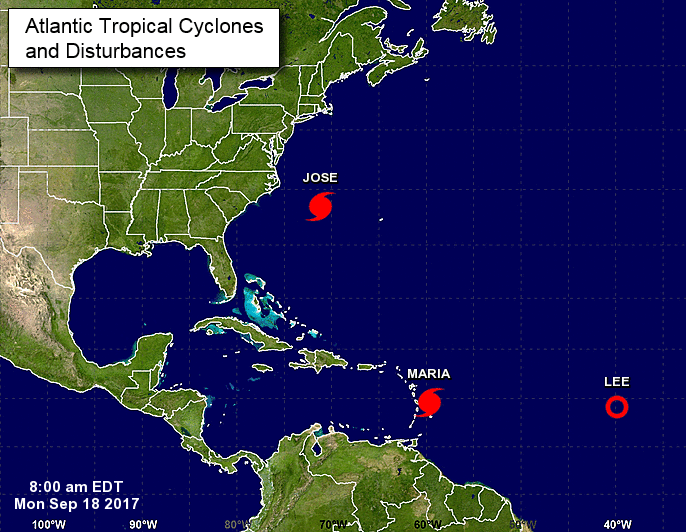 颶風瑪莉亞威力增強至2級颶風