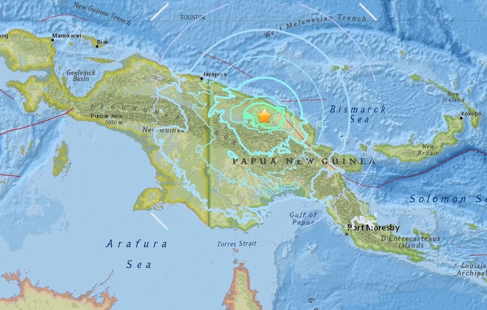巴布亞紐幾內亞遭規模6.5強震襲擊