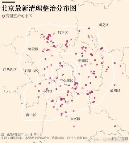 北京拆遷弱勢居民 媒體標記趕人地圖