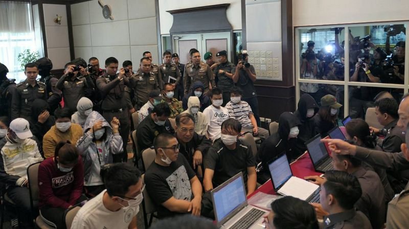 泰警頻破電信詐騙案 11名台灣車手落網