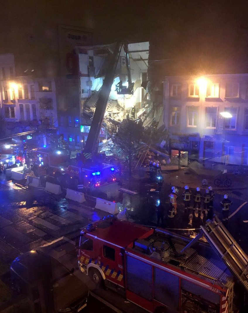 比利時瓦斯氣爆5傷 1大樓坍塌