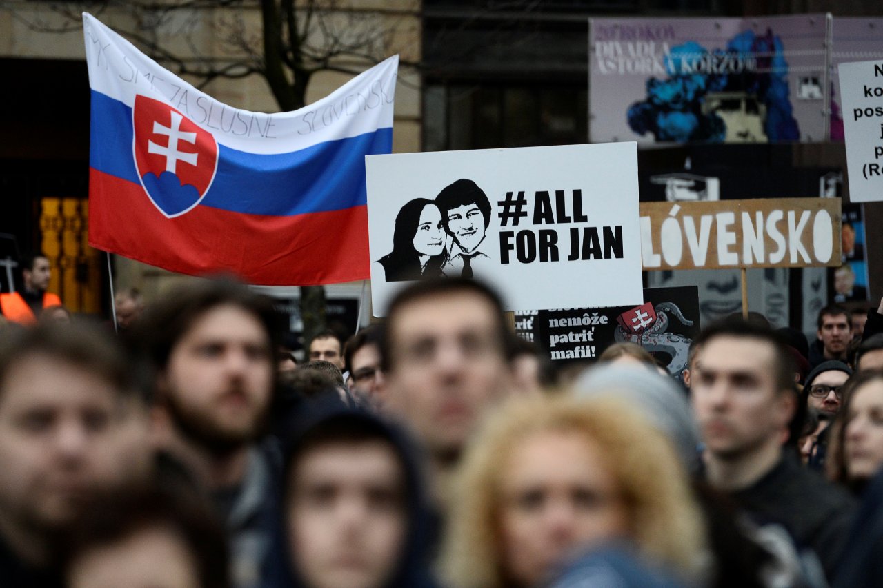 記者之死 引爆斯洛伐克首都萬人抗議