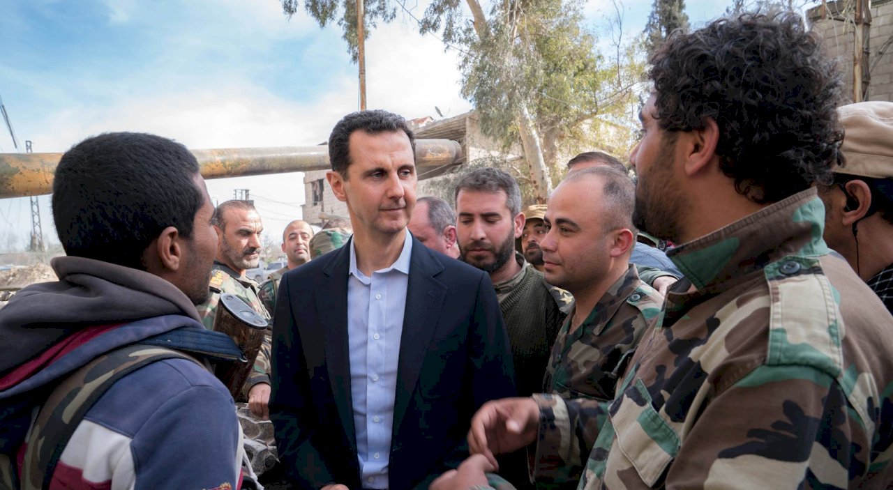 敘利亞總統首訪東古塔區 賀軍人收復失地