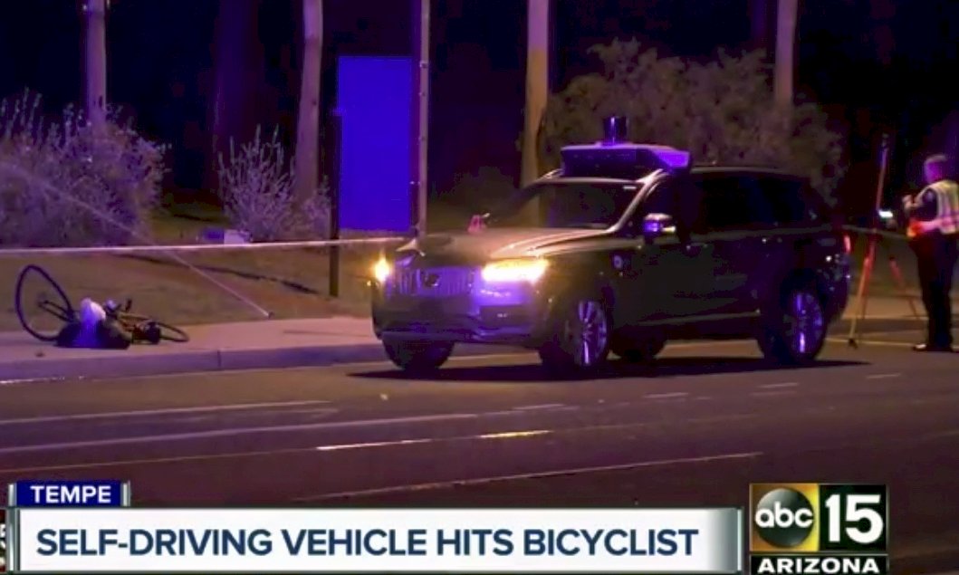 美Uber自駕車撞死人 報告：沒有辨識出違規行人