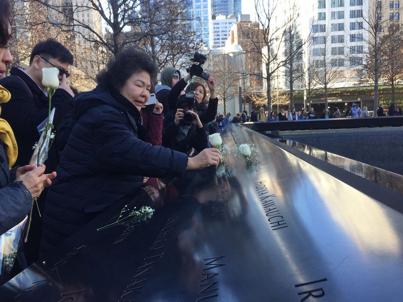陳菊訪911紀念館 向台籍罹難者獻花致意