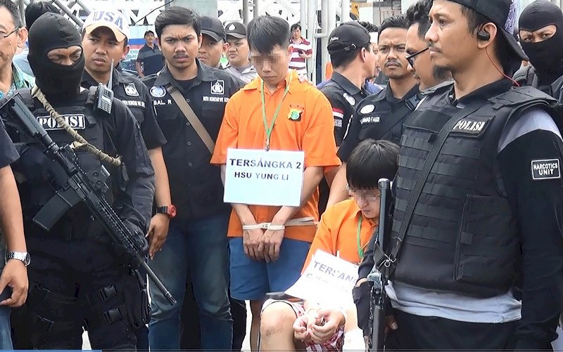 印尼走私1噸毒品8台嫌 法庭喊冤求免死