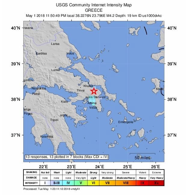 希臘地震 首都雅典有感