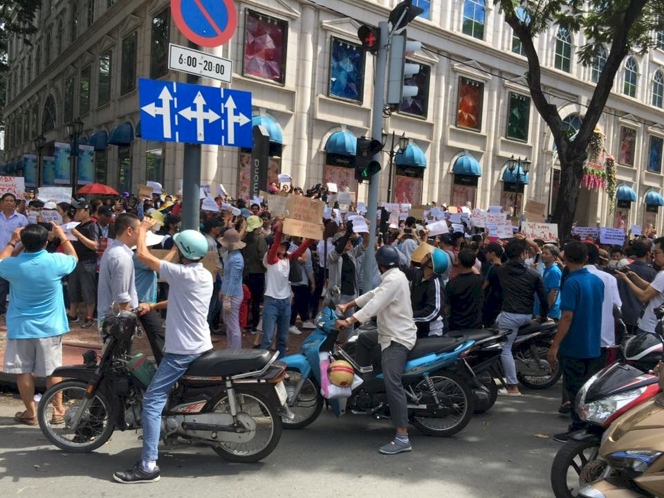 越南反中示威 中國示警在越公民