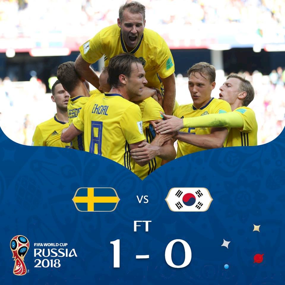 世界盃/Ｆ組瑞典1:0勝南韓