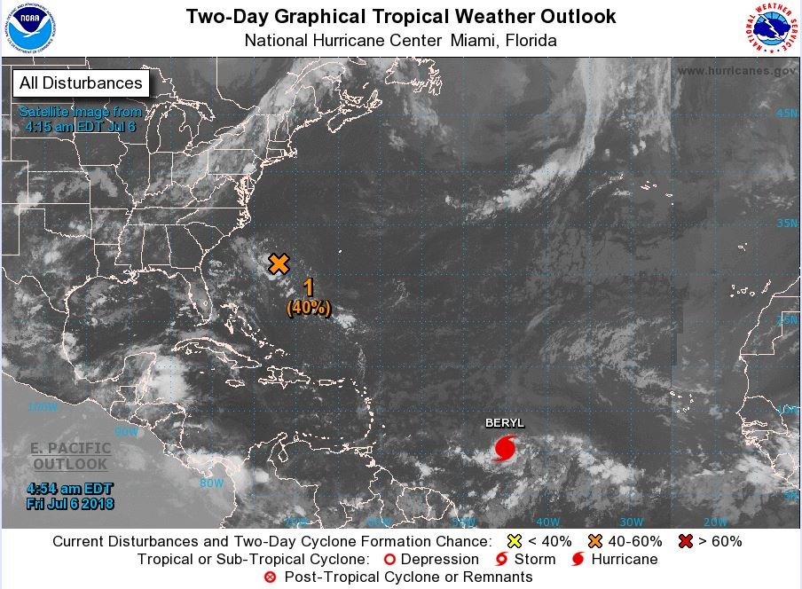 大西洋颶風季 第一個颶風貝羅形成