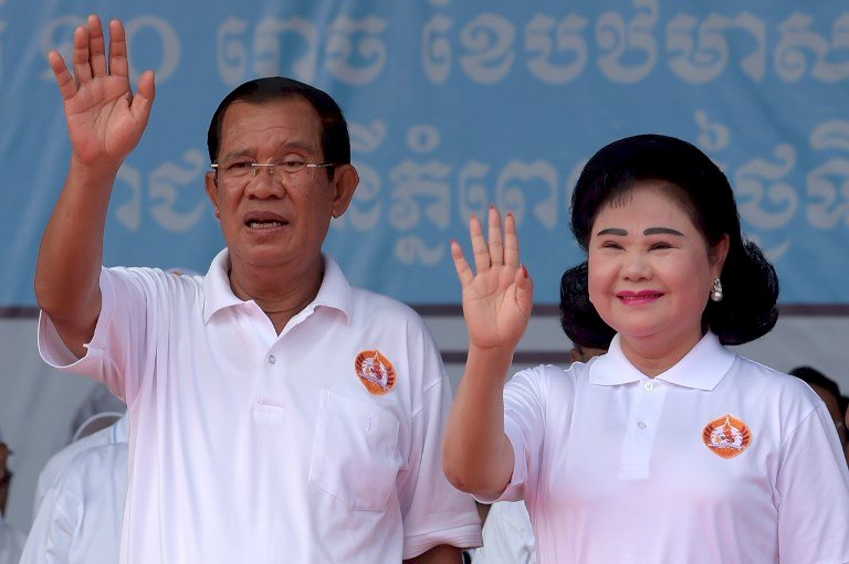 無競爭對手的大選 柬埔寨執政黨辦造勢大會