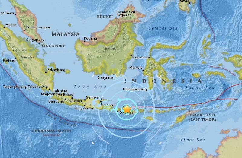 規模6.4淺層地震 襲印尼龍目島