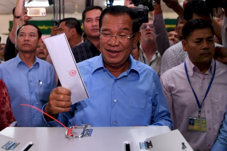 柬埔寨大選 洪森奪下國會全部席次