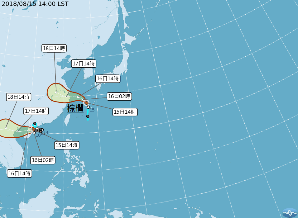 棕櫚颱風不直接影響台灣 未來一週有雨