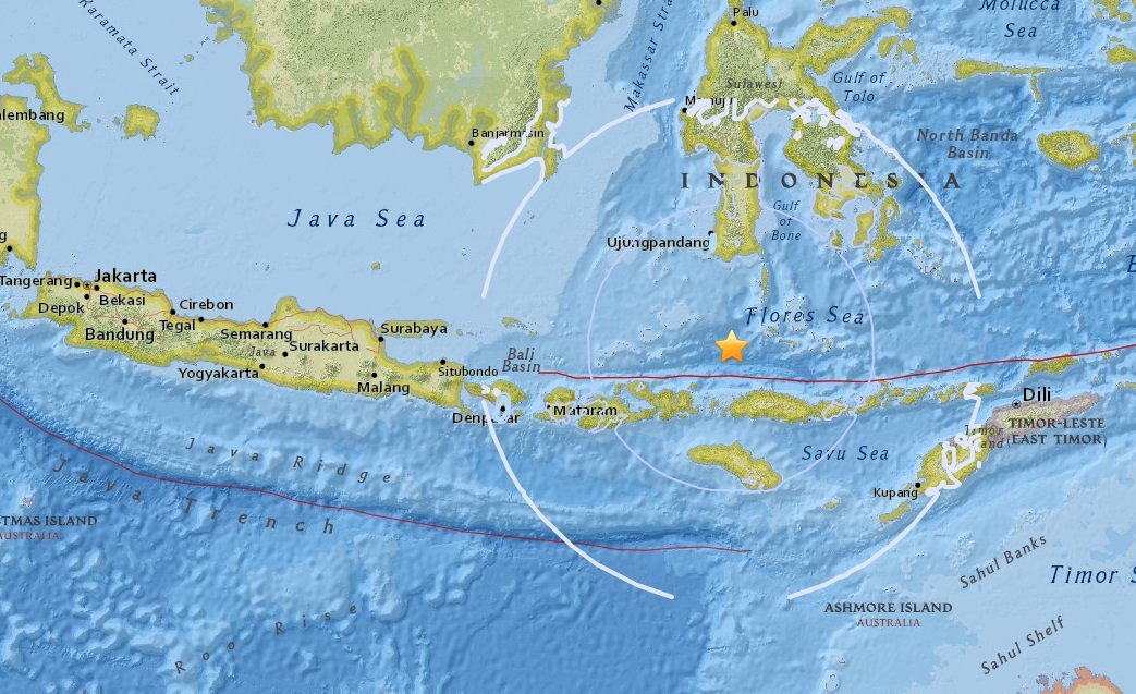 印尼群島外海發生6.5強震 未傳海嘯威脅