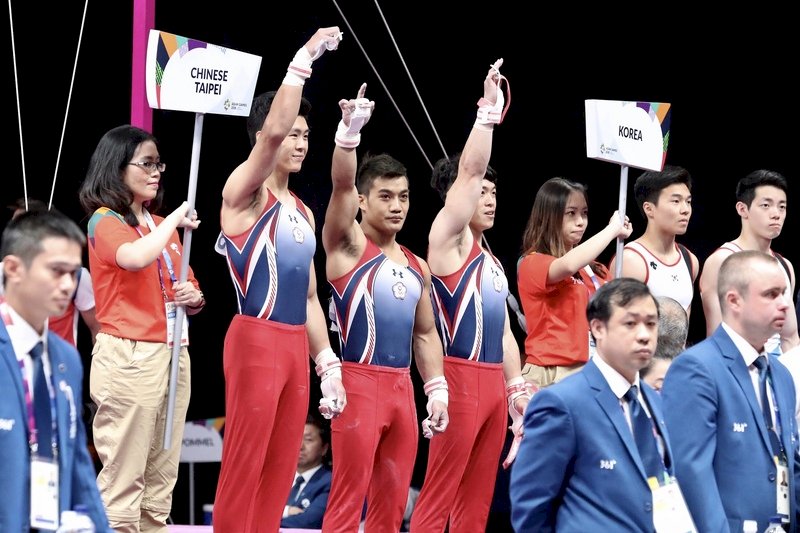 印尼亞運/台灣體操男團第四名 隊史最佳