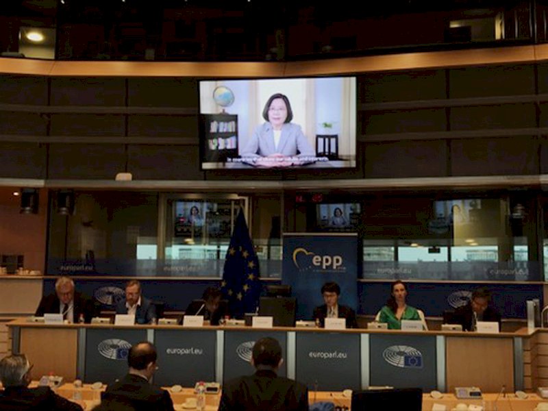 總統歐洲議會錄影談話 籲理念相同國家挺台灣