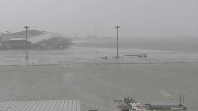 燕子颱風掠過本州出海 關西國際機場關閉