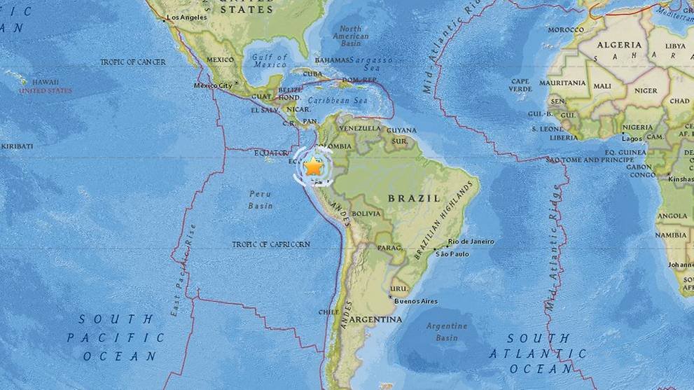 厄瓜多6.3強震首都有感 未有立即傷亡傳出