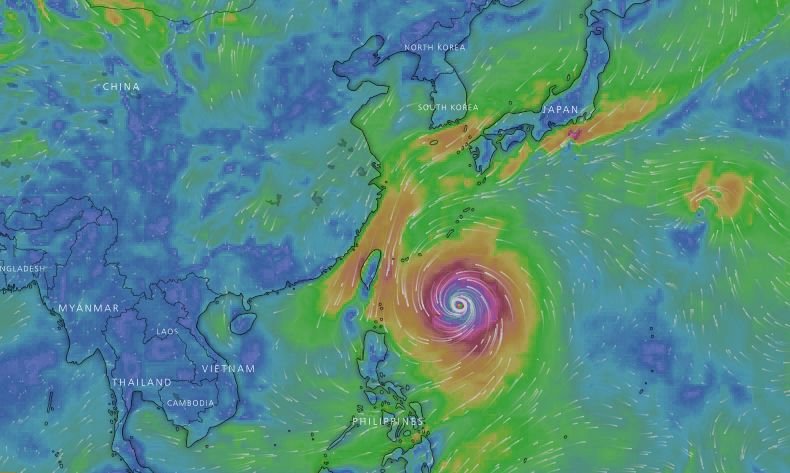 潭美颱風減弱北轉 海警發布機率低