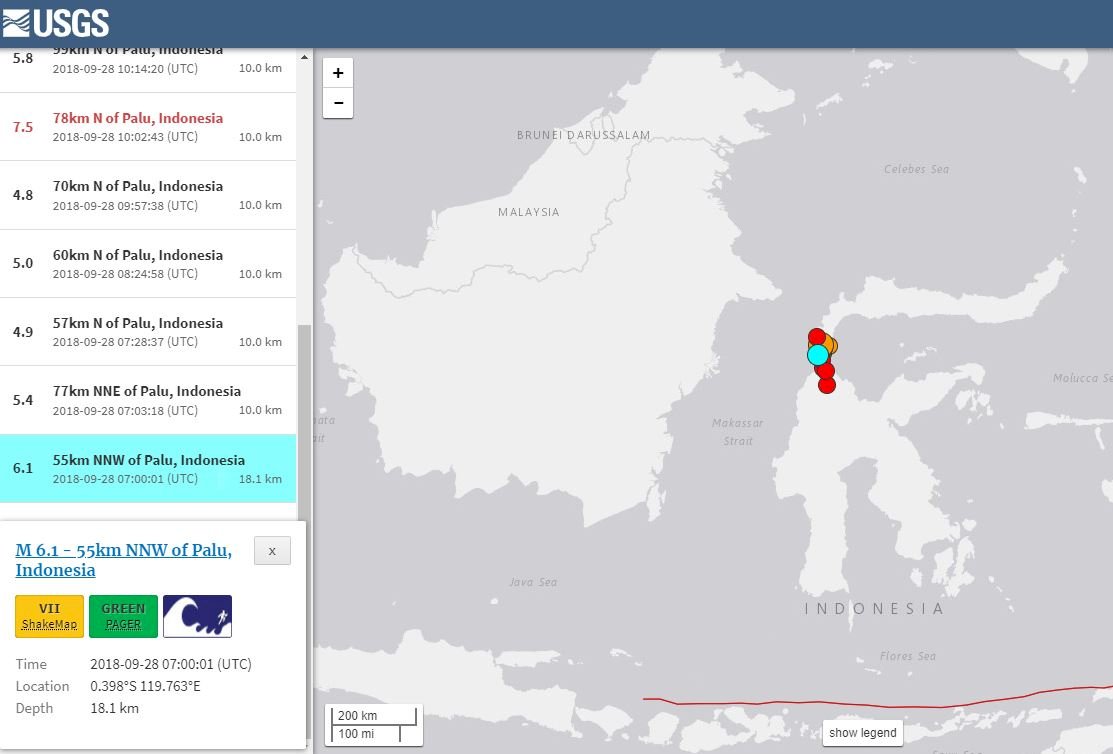 印尼蘇拉威西6.1地震 1死10傷數屋倒塌