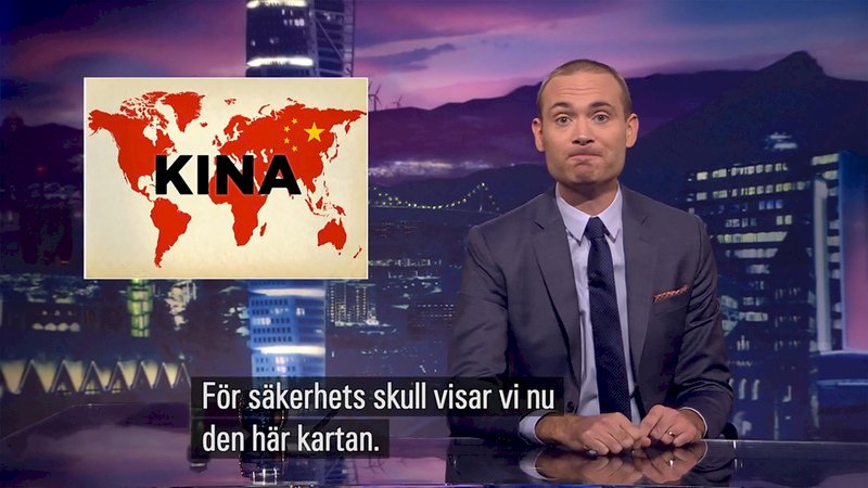 瑞典電視台嘲諷地圖 批中國政府不尊重言論自由