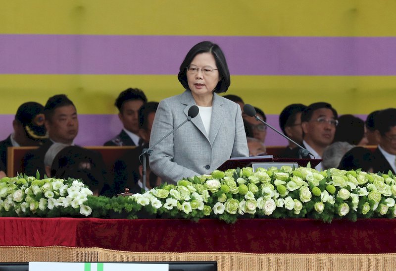 台灣民主是燈塔 總統國慶談話呼應彭斯