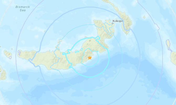 USGS：巴布亞紐幾內亞傳規模7地震
