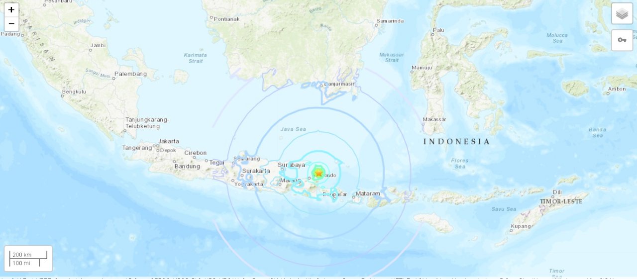 印尼爪哇和峇里島發生6.0強震 至少3死