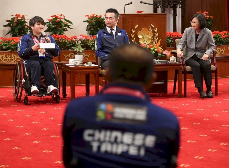 接見亞帕運選手 總統：帶給台灣鼓勵與感動