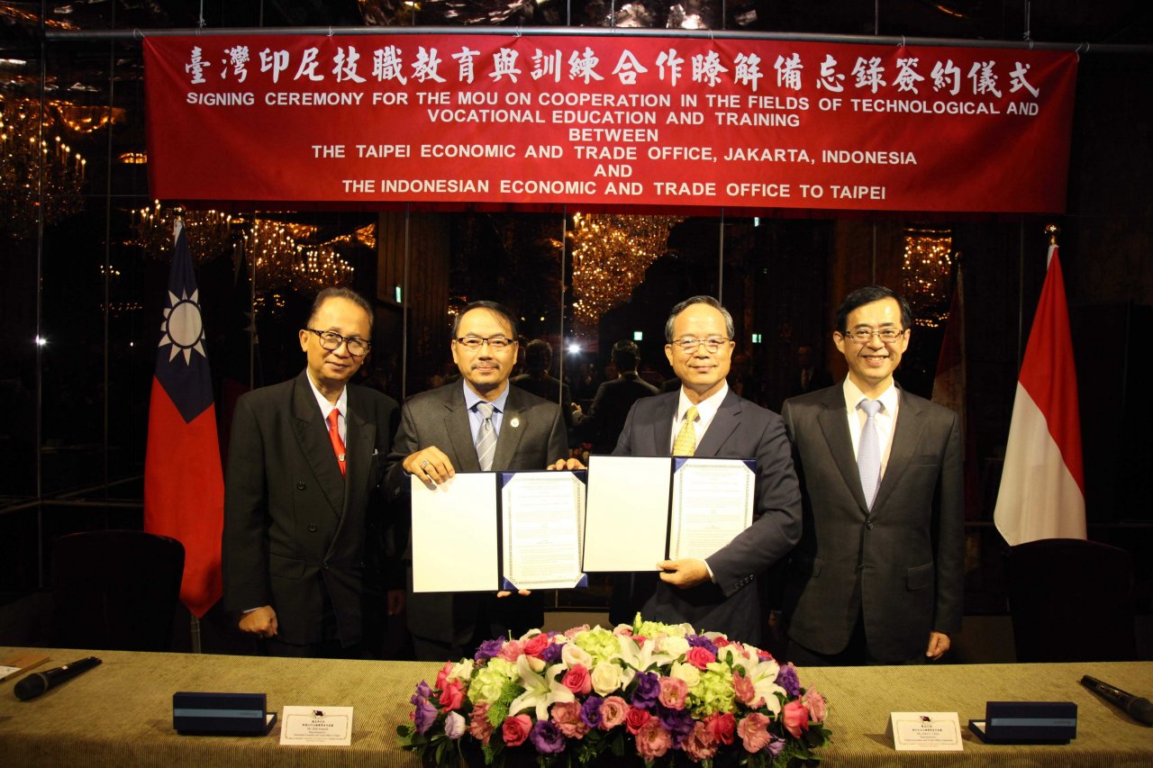 睽違7年 台灣印尼簽署技職教育合作備忘錄
