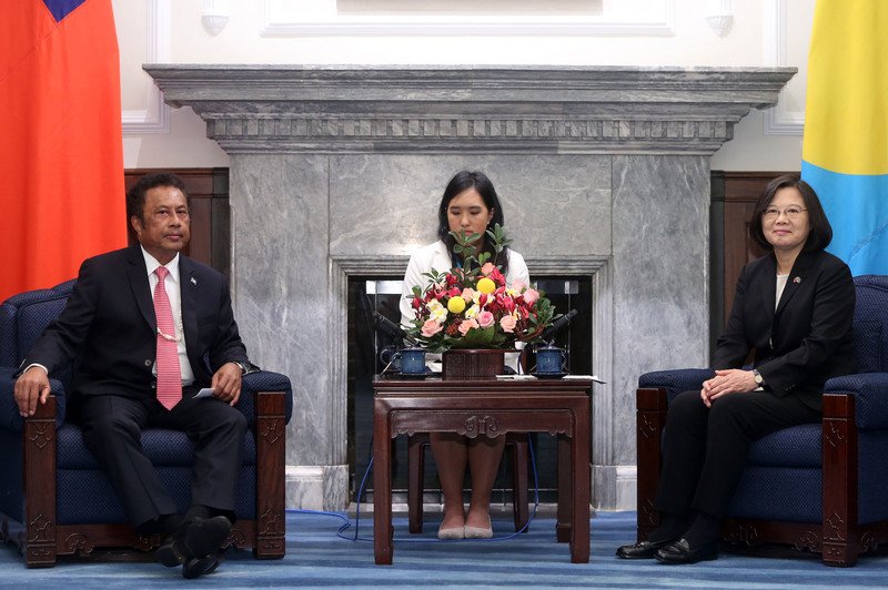 會見帛琉總統 蔡總統感謝帛琉在壓力下堅定挺台