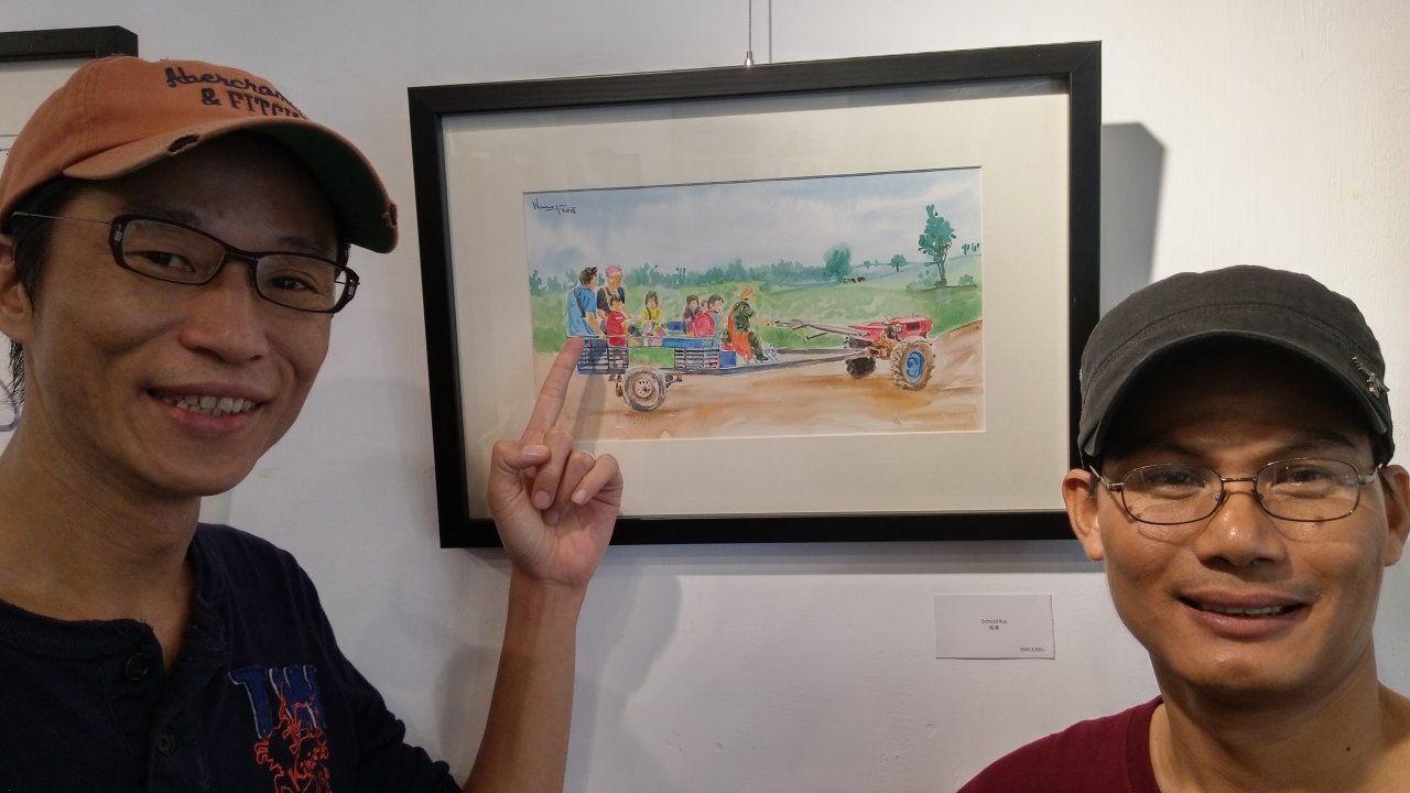緬甸移工變成藝術家 首度出國來台辦畫展