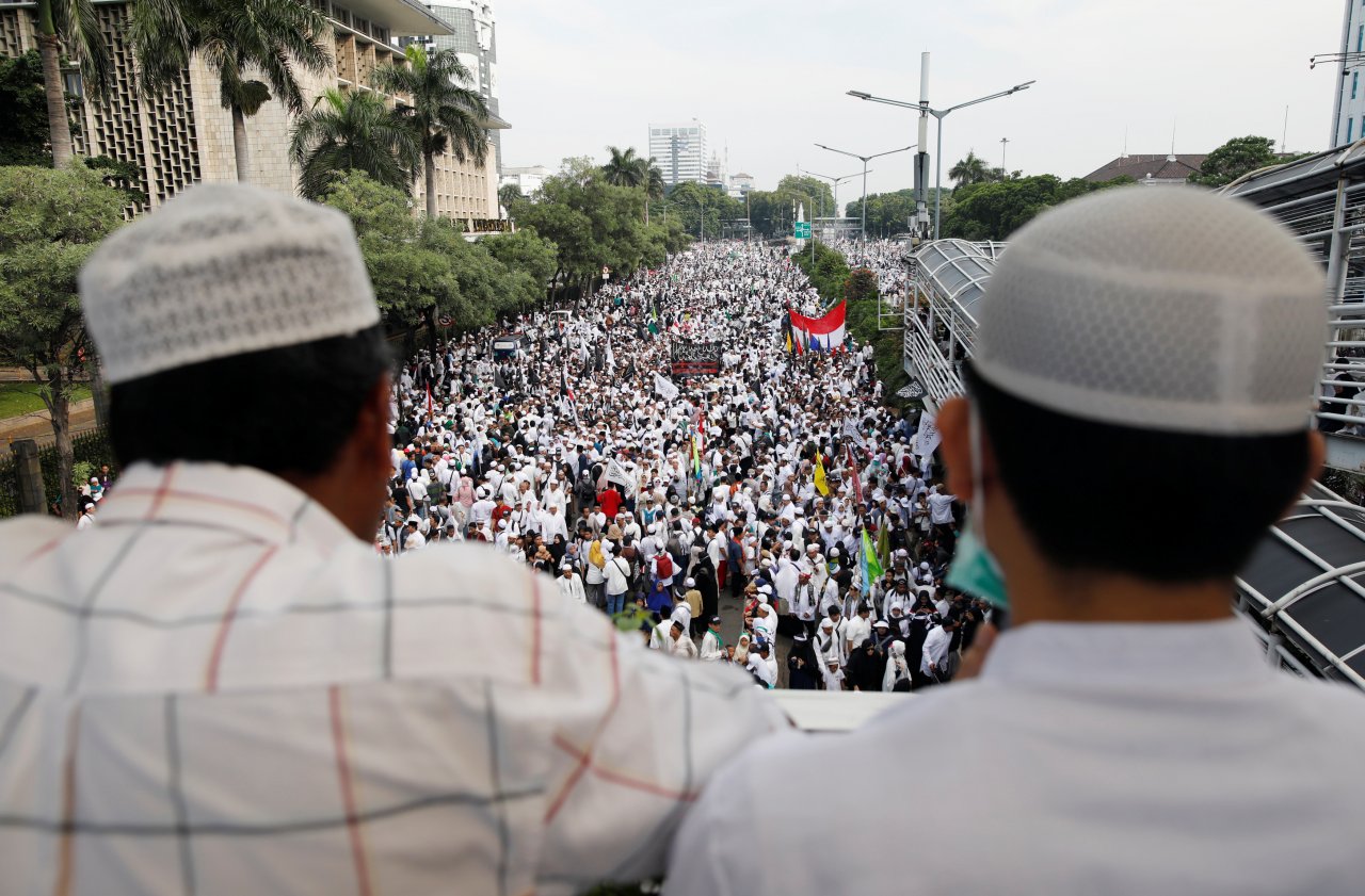 保守派印尼穆斯林雅加達集會 為明年大選造勢