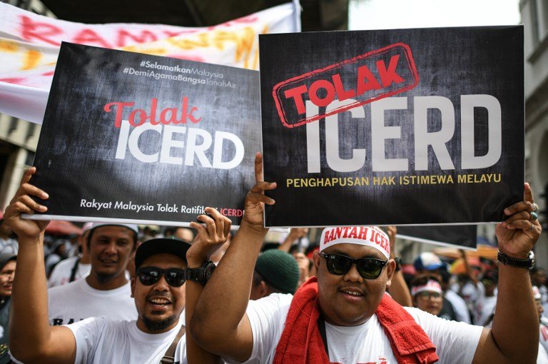 憂馬來人權益受影響 大馬集會反對ICERD