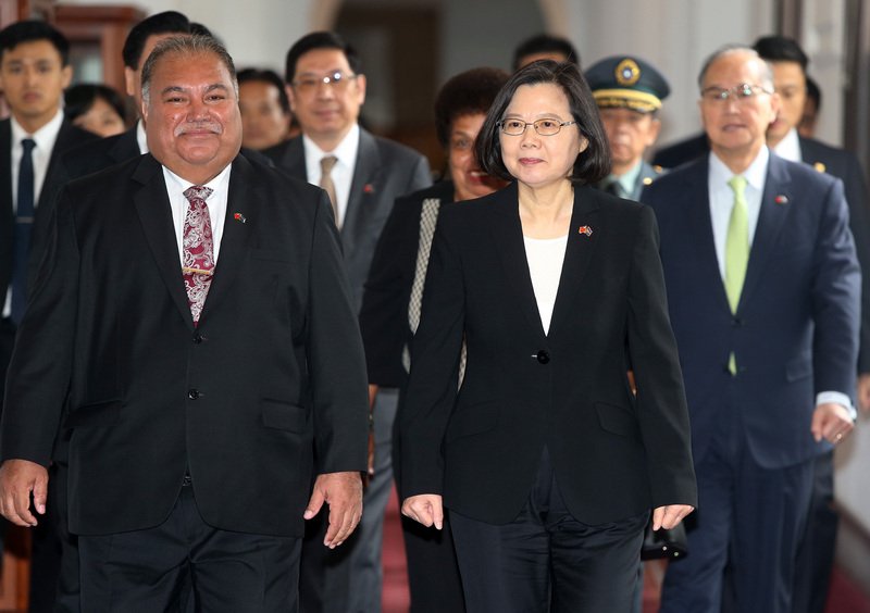 會晤諾魯總統 蔡總統重申反對一國兩制是台灣共識