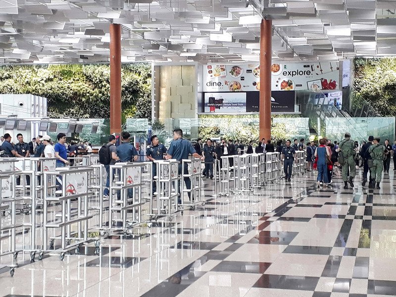 韓國瑜結束訪星返台 樟宜機場加強維安