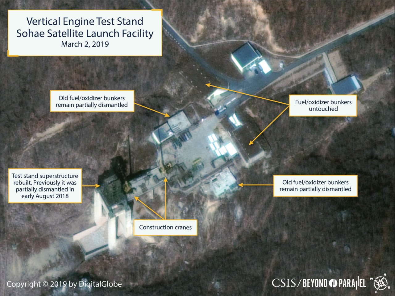 南韓情報機構：北韓東倉里飛彈發射場有恢復跡象