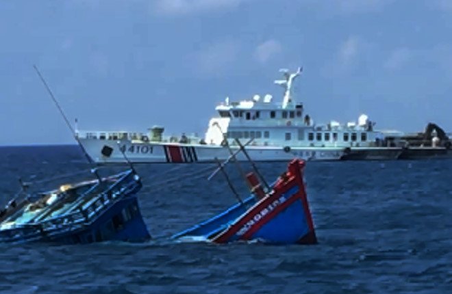 漁船遭中國船艦驅逐沉沒 越南抗議求償