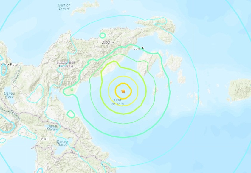 印尼東外海6.8強震 發出海嘯警報