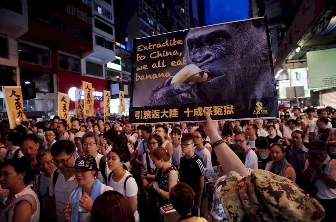 香港反送中遊行 蔡總統：一國兩制不會是台灣人的選項