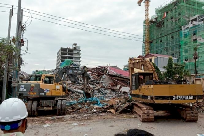 柬埔寨施工大樓倒塌 已知3死13傷